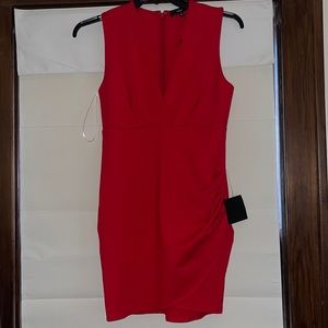 NWT Lulus Medium Red Sleeveless Dress V neck